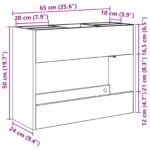 vidaXL Stojan na slnečník Biela 65 x 24 x 50 cm Kompozitné drevo – Obrázok 10