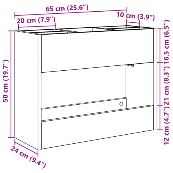vidaXL Stojan na slnečník Biela 65 x 24 x 50 cm Kompozitné drevo – Obrázok 10
