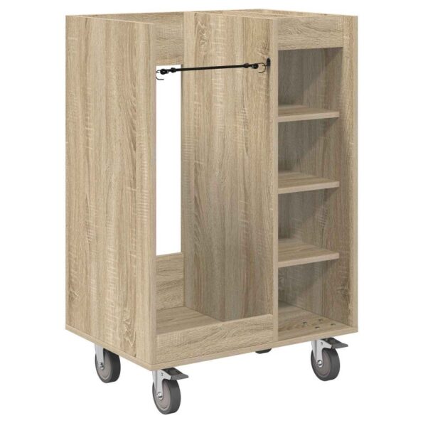 vidaXL Golfová skriňa s kolesom Sonoma dub 65 x 45 x 98 cm – Obrázok 2
