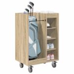 vidaXL Golfová skriňa s kolesom Sonoma dub 65 x 45 x 98 cm – Obrázok 3