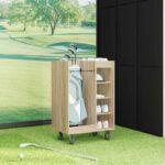 vidaXL Golfová skriňa s kolesom Sonoma dub 65 x 45 x 98 cm – Obrázok 4