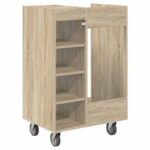 vidaXL Golfová skriňa s kolesom Sonoma dub 65 x 45 x 98 cm – Obrázok 8
