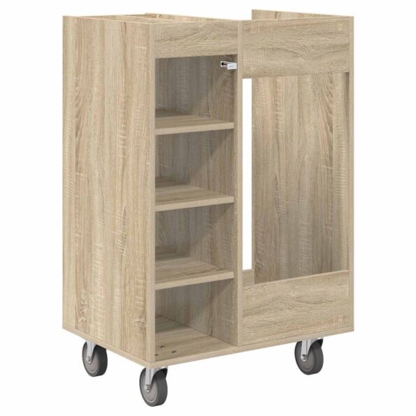 vidaXL Golfová skriňa s kolesom Sonoma dub 65 x 45 x 98 cm – Obrázok 8