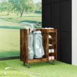 vidaXL Golfová skriňa s kolesom Dymová dub 65 x 45 x 98 cm – Obrázok 4