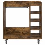 vidaXL Golfová skriňa s kolesom Dymová dub 65 x 45 x 98 cm – Obrázok 6