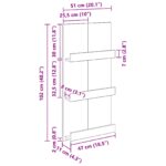 vidaXL Regál na časopisy Dymová dub 51 x 11 x 102 cm Kompozitné drevo – Obrázok 10