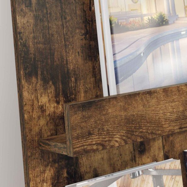 vidaXL Regál na časopisy Dymová dub 51 x 11 x 102 cm Kompozitné drevo – Obrázok 4