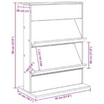 vidaXL Regál na časopisy Dymová dub 70 x 41 x 96 cm Kompozitné drevo – Obrázok 11