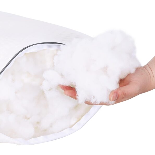 vidaXL Vláknová výplň Biely 86 x 25 x 25 cm Polyester – Obrázok 5