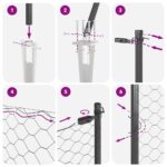 vidaXL Stĺp na plot. Sivá 10 x 0,8 m (36 mm sieť) Ocel a PVC – Obrázok 13