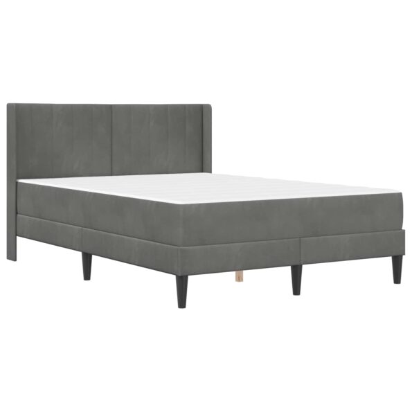 vidaXL Rám postele s matracom Tmavosivá 120 x 190 cm Zamat – Obrázok 3