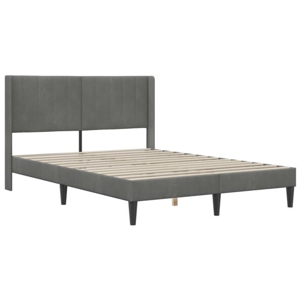 vidaXL Rám postele s matracom Tmavosivá 120 x 190 cm Zamat – Obrázok 4