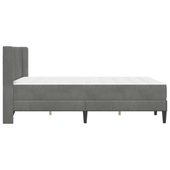 vidaXL Rám postele s matracom Tmavosivá 120 x 190 cm Zamat – Obrázok 7