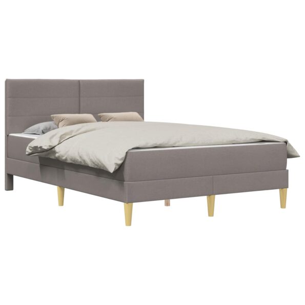 vidaXL Rám postele Sivohnedá 120 x 190 cm Polyester – Obrázok 2