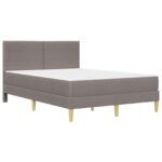 vidaXL Rám postele Sivohnedá 120 x 190 cm Polyester – Obrázok 3