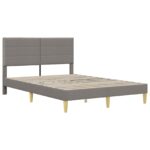 vidaXL Rám postele Sivohnedá 120 x 190 cm Polyester – Obrázok 4