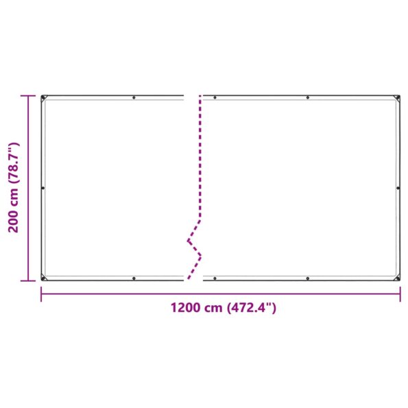 vidaXL Plachta Priehľadná 2 x 12 m PVC – Obrázok 10