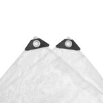 vidaXL Plachta s očkami Priehľadná 6 x 10 m Polyetylén – Obrázok 3