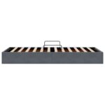 vidaXL Otomanový posteľný rám s úložiskom Tmavo šedá 90 x 190 cm Zamat – Obrázok 8
