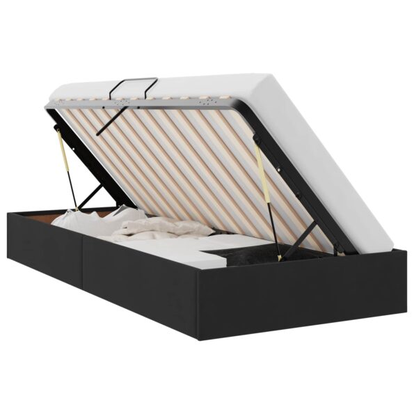 vidaXL Otomanový posteľný rám s úložiskom Čierny 90 x 190 cm Zamat – Obrázok 2