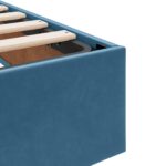 vidaXL Otomanový posteľný rám s úložiskom Tmavomodrá 90 x 190 cm Zamat – Obrázok 10