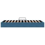 vidaXL Otomanový posteľný rám s úložiskom Tmavomodrá 90 x 190 cm Zamat – Obrázok 8