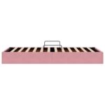 vidaXL Otomanový posteľný rám s úložiskom Ružová 90 x 190 cm Zamat – Obrázok 8