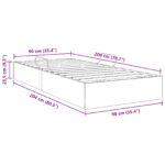 vidaXL Otomanový posteľný rám s úložiskom Čierny 90 x 200 cm Zamat – Obrázok 13