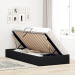 vidaXL Otomanový posteľný rám s úložiskom Čierny 90 x 200 cm Zamat – Obrázok 4