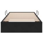 vidaXL Otomanový posteľný rám s úložiskom Čierny 90 x 200 cm Zamat – Obrázok 7