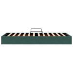 vidaXL Otomanový posteľný rám Tmavozelená 90 x 200 cm Zamat – Obrázok 8