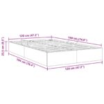 vidaXL Otomanový posteľný rám Svetlosivá 120 x 190 cm Zamat – Obrázok 13