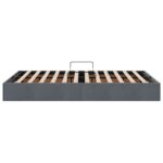 vidaXL Otomanový posteľný rám Tmavo šedá 120 x 190 cm Zamat – Obrázok 8