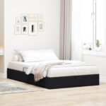 vidaXL Otomanový posteľný rám s úložiskom Čierny 120 x 190 cm Zamat