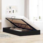 vidaXL Otomanový posteľný rám s úložiskom Čierny 120 x 190 cm Zamat – Obrázok 4