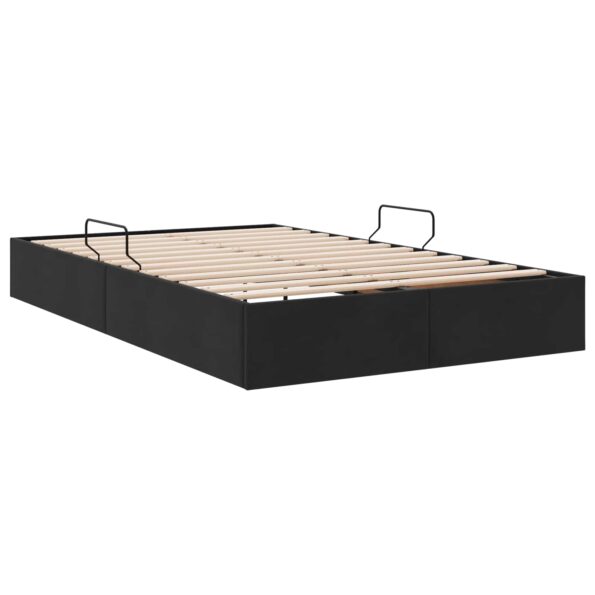 vidaXL Otomanový posteľný rám s úložiskom Čierny 120 x 190 cm Zamat – Obrázok 5