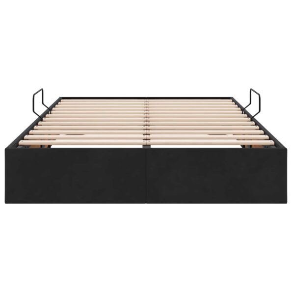 vidaXL Otomanový posteľný rám s úložiskom Čierny 120 x 190 cm Zamat – Obrázok 7