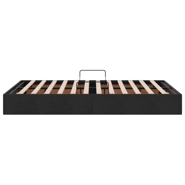 vidaXL Otomanový posteľný rám s úložiskom Čierny 120 x 190 cm Zamat – Obrázok 8