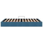 vidaXL Otomanový posteľný rám Tmavomodrá 120 x 190 cm Zamat – Obrázok 8