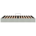 vidaXL Otomanový posteľný rám Svetlosivá 120 x 200 cm Zamat – Obrázok 8
