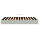vidaXL Otomanový posteľný rám Svetlosivá 140 x 190 cm Zamat – Obrázok 8