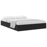 vidaXL Otomanový posteľný rám s úložiskom Čierny 140 x 190 cm Zamat – Obrázok 3