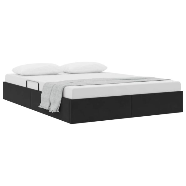 vidaXL Otomanový posteľný rám s úložiskom Čierny 140 x 190 cm Zamat – Obrázok 3