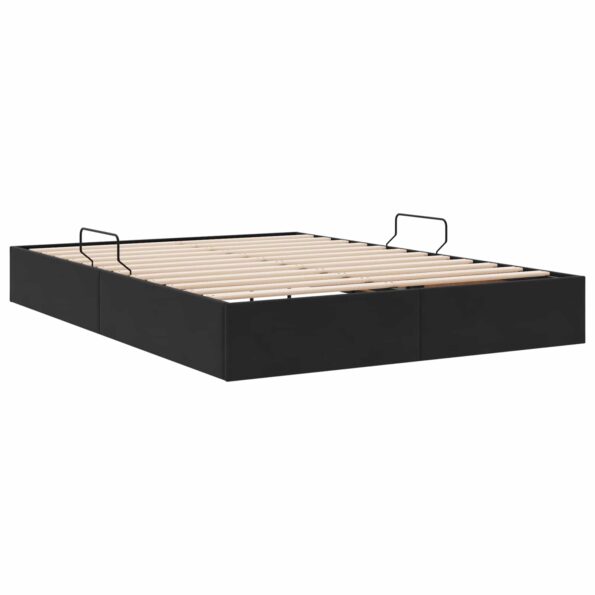vidaXL Otomanový posteľný rám s úložiskom Čierny 140 x 190 cm Zamat – Obrázok 5