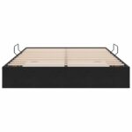 vidaXL Otomanový posteľný rám s úložiskom Čierny 140 x 190 cm Zamat – Obrázok 7
