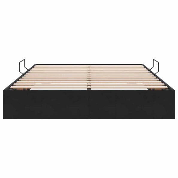 vidaXL Otomanový posteľný rám s úložiskom Čierny 140 x 190 cm Zamat – Obrázok 7