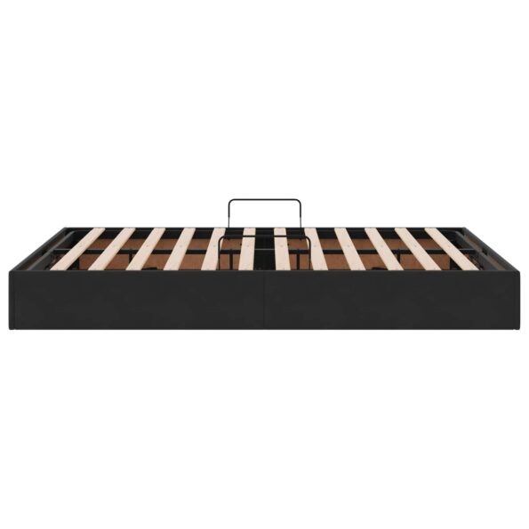vidaXL Otomanový posteľný rám s úložiskom Čierny 140 x 190 cm Zamat – Obrázok 8