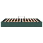 vidaXL Otomanový posteľný rám Tmavozelená 140 x 190 cm Zamat – Obrázok 8