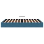 vidaXL Otomanový posteľný rám Tmavomodrá 140 x 190 cm Zamat – Obrázok 8