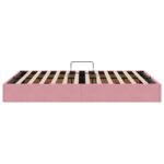 vidaXL Otomanový posteľný rám s úložiskom Ružová 140 x 200 cm Zamat – Obrázok 8